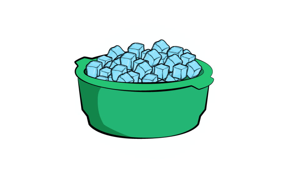 ilustración de balde con hielo
